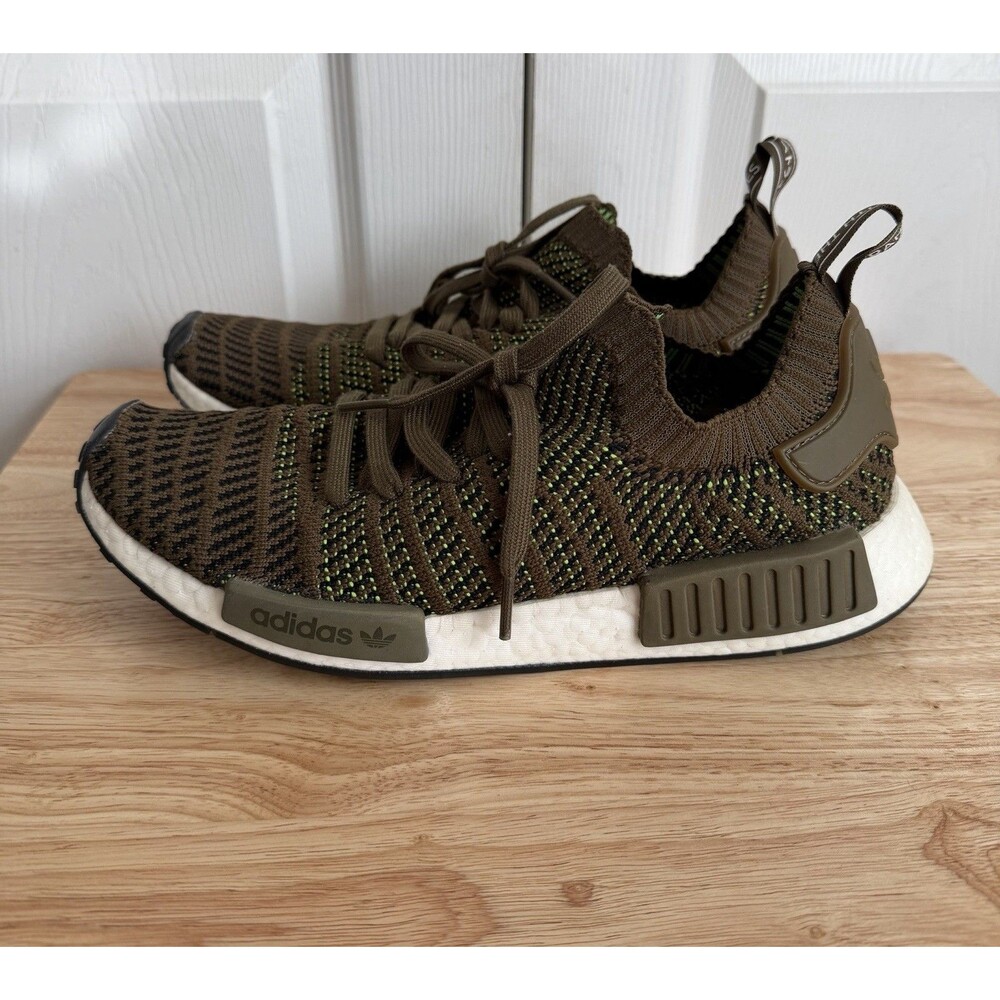 Adidas NMD_R1 STLT Primeknit Men's Size 10 'Noble Green' Shoes Sneakers CQ2389